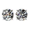 Image 1 : 3.05 CTW Certified H-SI/I Quality Diamond Solitaire Stud Earrings 10K White Gold - REF-645M2F - 3669