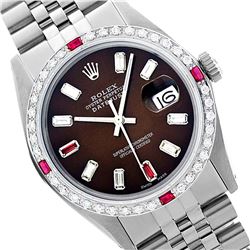 Rolex Ladies Stainless Steel, Diam/Ruby Dial & Diam/Ruby Bezel, Sapphire Crystal - REF-467H6W