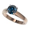 Image 1 : 1.46 CTW Certified Intense Blue SI Diamond Solitaire Engagement Ring 10K Rose Gold - REF-210M2F - 36