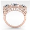 Image 4 : 2 CTW Past Present Future VS/SI Diamond Ring 18K Rose Gold - REF-421V6Y - 36062