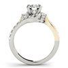 Image 4 : 1.81 CTW Certified VS/SI Diamond Bypass Solitaire 2Pc Set 14K White & Yellow Gold - REF-398N5A - 318