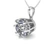 Image 1 : 1 CTW VS/SI Diamond Solitaire Necklace 18K White Gold - REF-280M2F - 35712