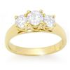 Image 2 : 0.50 CTW Certified VS/SI Diamond 3 Stone Ring 14K Yellow Gold - REF-54M9F - 12732