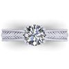 Image 1 : 1.06 CTW Solitaire Certified VS/SI Diamond Ring 14K White Gold - REF-286N6A - 38535