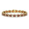 Image 1 : 14.63 CTW Garnet & Diamond Bracelet Yellow Gold 10K Yellow Gold - REF-228M2F - 40498