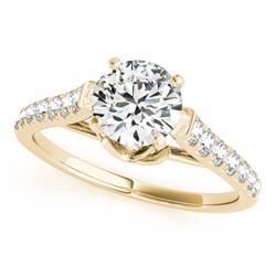 1.25 CTW Certified VS/SI Diamond Solitaire Ring 18K Yellow Gold - REF-206X4R - 27572