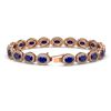 Image 2 : 15.2 CTW Sapphire & Diamond Bracelet Rose Gold 10K Rose Gold - REF-244Y2X - 40458