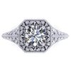 Image 1 : 1 CTW Solitaire Certified VS/SI Diamond Ring 14K White Gold - REF-289N6A - 38526