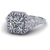 Image 2 : 1 CTW Solitaire Certified VS/SI Diamond Ring 14K White Gold - REF-289N6A - 38526