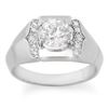 Image 1 : 1.65 CTW Certified VS/SI Diamond Men's Ring 14K White Gold - REF-606M7F - 14489