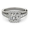 1.50 CTW Certified VS/SI Diamond Solitaire Halo Ring 18K White Gold - REF-249A6V - 26940