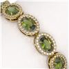 Image 4 : 13.87 CTW Tourmaline & Diamond Bracelet Yellow Gold 10K Yellow Gold - REF-271N6A - 40474
