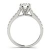 Image 4 : 1.61 CTW Certified VS/SI Diamond Solitaire 2Pc Wedding Set 14K White Gold - REF-225M6F - 31700