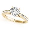 Image 2 : 1.07 CTW Certified VS/SI Diamond Solitaire 2Pc Wedding Set 14K Yellow Gold - REF-197V3Y - 31741