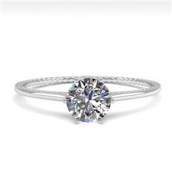 0.50 CTW VS/SI Diamond Solitaire Engagement Ring 18K White Gold - REF-95V5Y - 35880