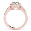 Image 2 : 1.01 CTW Certified VS/SI Diamond Solitaire Halo Ring 18K Rose Gold - REF-205W3H - 26324