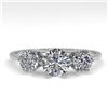 Image 1 : 1 CTW Past Present Future Certified VS/SI Diamond Ring 18K White Gold - REF-157M5F - 35904