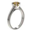 Image 4 : 1.23 CTW Certified Intense Yellow SI Diamond Solitaire Ring 10K White Gold - REF-191A3V - 36541