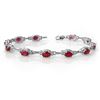 Image 2 : 8.50 CTW Ruby Bracelet 14K White Gold - REF-72R7K - 14235