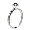 Image 4 : 0.55 CTW Certified Intense Blue SI Diamond Solitaire Engagement Ring 10K White Gold - REF-58M2F - 36