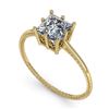 Image 2 : 1.0 CTW VS/SI Princess Diamond Solitaire Engagement Ring Size 7 18K Yellow Gold - REF-287X4R - 35896