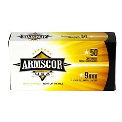 ARMSCOR 9MM 115GR FMJ 1000 Rounds