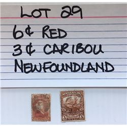 STAMP, NEWFOUNDLAND, 3 & 6 CENTS
