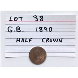 COIN, GB,1890, HALF CROWN
