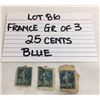 Image 1 : STAMPS, FRANCE, 25 CENTS