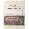 Image 1 : PAPER MONEY, CANADA 1954, 10 DOLLARS