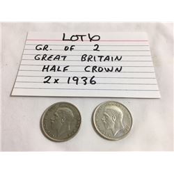 COINS, GB, 1936 1/2 CROWNS