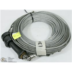 130FT STEEL CABLE WITH HOOK - 3/16"