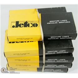 9 BOXES OF 12V 1157 RED BULBS.