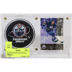 SHAWN HORCOFF SIGNED PUCK DISPLAY