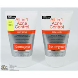 LOT OF 2 NEUTROGENA ALL IN 1 ACNE CONTROL DAILY