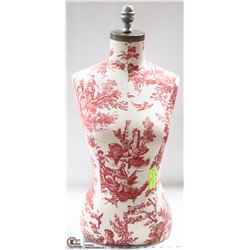 TABLE TOP MANNEQUIN BUST WITH TWILL FABRIC