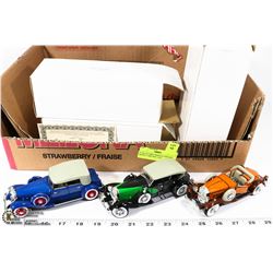 3 COLLECTIBLE REPLICA VINTAGE MODEL CARS INCL 1932