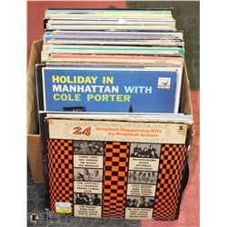 BOX OF OVER 50 RECORDS INCL ELLA FITZGERALD,