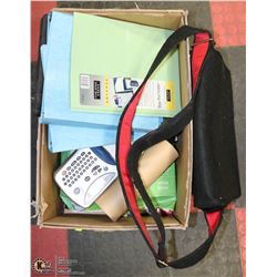 BOX OF OFFICE/SCHOOL SUPPLIES