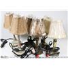 FLAT OF 3 PAIRS OF MINI LAMPS.