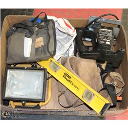 LARGE BOX OF TOOLS INCL. PORTABLE WORK