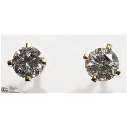 14) 14K YELLOW GOLD DIAMOND STUD EARRINGS