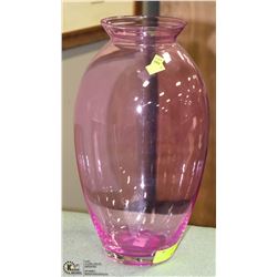 LARGE GLASS PINK VASE