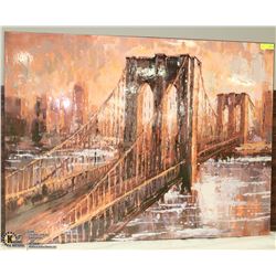 LARGE ABSTRACT BRIDGE SCENE PICTURE