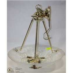 BRASS FINISH HANGING CHANDELIER