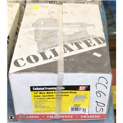 CASE OF 4000 COLLATED AIR NAILS SIZE 2"