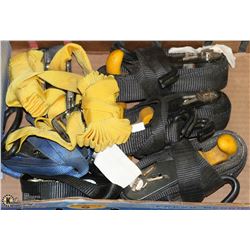 FLAT WITH 7 HEAVY DUTY TIE DOWN STRAPS -