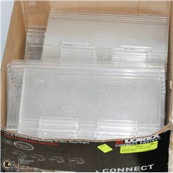 BOX OF HARD PLASTIC STORE PRICING SIGNS