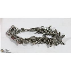 TIBETAN SILVER ARTICULATED DRAGON BRACELET