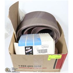 BOX OF ASSORTED SANDING PAPER
